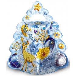 Набор  Чемоданчик Дед Мороз и олень (1 ручка пласт. синяя)