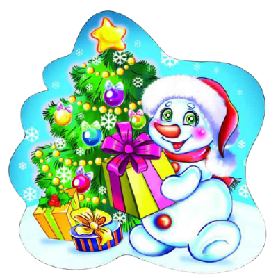 V017 Магнит Снеговик с Подарками